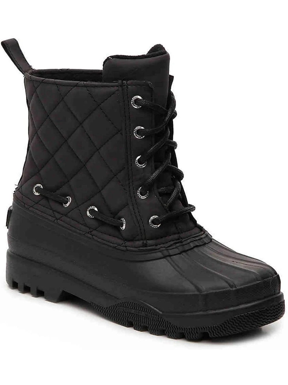 SPERRY Women Top Sider Gosling Quilted Waterproof Duck Boots Black Size 6
